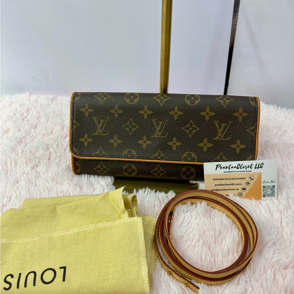 Louis Vuitton Brown Monogram twin pochette